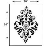 PARDECO WallStencils wall stencils Rich tapestry stencils Reusable Sheet (size 16x24 Inch). Diy Stencil (Pack of 1, Printed)
