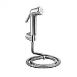 Rocio Health Faucet Set for Bathroom, Hand Jet Spray Gun for Toilet, Silicon Nozzel and Chrome Finish Handshower for Toilet with Flexible Hose Pipe and Wall Holder