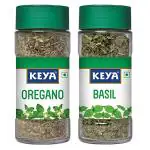 Keya Oregano, Imported Pure Herb Sprinkler, 15g and Basil 12g | Combo Pack 2