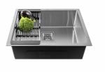 Fossa 24x18x10 Inch/Single Bowl/Handmade Kitchen Sink/Silver Color/Matt Finish/FS-04