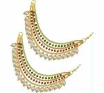 Gyaan Jewels Handmade Gold Plated Ear Thread Multicolor (Women and Girls)