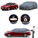 CARBLAZER Blue Nylon Semi-Automatic Car Body Cover for Honda City