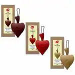 Camphor Heart Air Freshener For Car, Room, Indoor & Small Areas (Fragrance Lavender, Oud & Sandalwood), Pack of 3