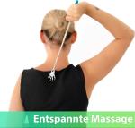 CABTY Stainless Steel Folding Khujali Stick, Back Scratcher, Your Solution For Back Itching And Discomfort, Scratching On The Head And Back, Body Massage Tool, For Instant Itching Relief Soft Grip Stick