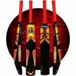 Victory Red Plastic Full Size Unique Design Cricket Bat - 800 g