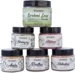 Stamio Amla, Reetha, Shikakai , Bhringraj, Hibiscus And Brahmi