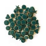 STEEN MOSAIC Ceramic 15mm Mixed Shape Emerald Green