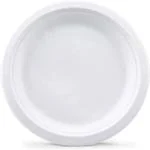 GOGREEN 11 inch bagasse round dinner disposable plates (pack of 25)