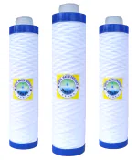 BIOTIC WATER Pre Filter Cartridge for Water Purifier, RO Pre Filter, 9 inch Sediment Filter Threaded Candle, Compatible with Aquaguard Pre Filter, Livpure Pre Filter, LG and Other Brands (Pack of 3)
