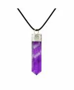Reikved Pencil Pdt Amethyst Stone Natural Healing Crystals And Stones Crystal Pendants Necklace (Pack Of 300)