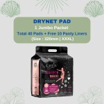 Cailin Care Heavy Flow Protection Sanitary Pads Sanitary Napkins (40 Pad+10 Liner | XXXL | 320mm)