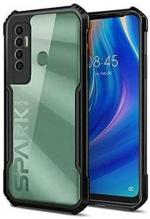 XOVO Back Cover for Tecno Spark 7 (Transparent, Dual Protection, Pack of 1)