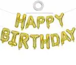 Festiko Happy Birthday Foil Balloons Golden, Happy Birthday Ballon Letters, Happy Birthday Letter Balloons For Decoration (Pack Of 13 Letters)