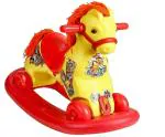 myhoodwink Baby Sultana Push Horse Rider | Rocker Toys for Kids 1 to 7 Years Ride on Birthday Gift for Kids/Boys/Girls (Yellow-Red)