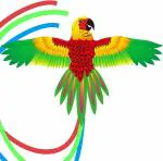 TLISMI Colorful Big Size Parrot Shaped Kite Large Macaw Bird Simulation Easy to Flying Kite for Beginner Children,Boys, Kids, Adults, Outdoor Fun Sports