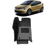 Kingsway 7D Car Floor Foot Tray Mats for Tata Altroz, 2020 Onwards Model, 100% Waterproof Washable, Black, Made with Top-Notch PVC Material, Complete Set of 3 Piece
