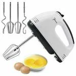 KHUNT ENTERPRIZE Blender Electric Hand Mixer for Kitchen with 7 Speed Options Portable Handheld Kitchen Whisk, Lightweight Handheld Beater with Stainless Steel Whisk & 2 Dough Hooks for Cakes, Eggs & Desserts