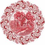 KOLOROBIA Red Pottery Inspired Wall Plate| Decorative Wall Plate |Home Decoration | Living Room| Bedroom| Office Décor 8 inch