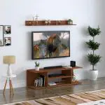 Anikaa George Engineered Wood TV Unit/ TV Stand/ TV Cabinet/ TV Entertainment Unit (Walnut) (Ideal for 60 Inch)(D.I.Y)