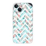 GADGETSWRAP Printed Vinyl Skin Sticker for iPhone 15- Teal Blue Clouds