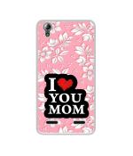 Casotec I Love Mom Design Printed Silicon Soft TPU Back Case Cover for Lenovo A6000 / A6000 Plus