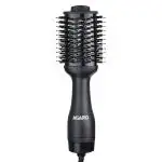 AGARO HV2179 Professional Volumizer Hair Dryer, 24K Gold Styling Surface, Activated Charcoal Bristles, Ceramic Tourmaline Coating Brush Head, Carbon