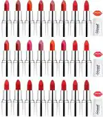 Lady Fashion Pink, Orange, Maroon, Nude, Red, Brown, Purple, Red, Orange Lipsticks (Pack Of 24)