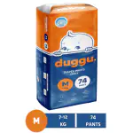 Duggu Baby Diaper Pants | 7 - 12 Kg | Medium | Pack of 1 | 74 Pieces