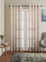 Lushomes sheer curtains 7.5 feet, Beige, Melody Sheer, white Based sheer curtains, Net Curtains, parda, Curtains & Drapes, Beige (54 x 90 inches, Single pc)