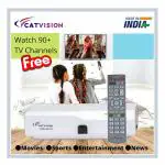 Catvision Doordarshan Freedish MPEG 2 Standard Definition Set Top Box for FreeDish 90+ Channels (White)