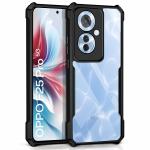 KISWA CUSTOME OPPO F25 PRO 5G Back Cover | Crystal Clear Transparent Back | Ultra Hybrid | Full Camera Protection | Raised Edge | Bumper Back Case (Black)