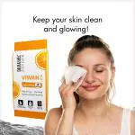 DR.Rashel Vitamin c Facial Wet wipes |with the goodness of aloe vera extract & glycerin | Cleansing Moisturizing & Hydrating skin Facial Wipes pack of 10 (Pack of 2)