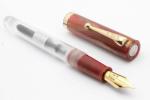 Ledos Red and White Resin and Acrylic Fountain Pen