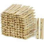 MOBONE 80-Pcs Wooden Clips/Bamboo Clips/Clothes Pegs /Wooden Cloth Clips/Wooden Clips/Pins for Photo Hanging