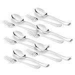 Sumeet Silver Stainless Steel Combo pack of Spoon, Fork - 12 Pieces (Pack Of 1)