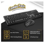 E True LAPCARE L901 Wireless Keyboard and Mouse Combo with Auto Sleep || Wireless Membraned Keyboard and 1200 DPI Mouse Combo (Black)