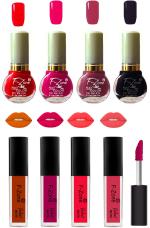 OUR BEAUTY Nail Polish And Lipstick Combo 193 (Pack Of 8)