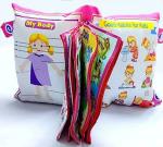 BHVMEY Multicolor Printed Velvet Educational Soft Cushion Book for Kids (1 year)