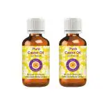 Deve Herbes Pure Castor Oil (Ricinus communis) Natural Therapeutic Grade Cold Pressed (Pack of Two) 100ml X 2