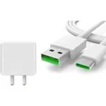 D'Wild USB Type C 5v4amp Vooc Fast Charger Adapter with Flash Charging Cable for Oppo A9 2020, K3, Reno 2Z