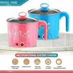 RSTOREDA Electric Mini Cooker Kettle // Electric Cooking Pot Steamer // Noodle Maker // Egg Boiler // Vegetable and Rice Cooker and Steamer // Mini Cooker for Travel//Electric Kettle //Hostel Cooker, Food Steamer,