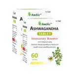 Ambic Ashwagandha Tablets I General Wellness Pure Ashwagandha Tablets (500mg) I For Coping With Daily Life Stress & Anxiety- Acts As Nerves Relaxant (120 Tablets)