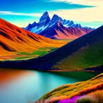 Love Creation A4 Size poster print for creative wall art- the-fragmented-landscape-10705(Non Sticker)