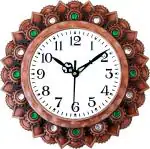 Shrijay Analog 26 cm X 26 cm Wall Clock (Multicolor, With Glass, Standard)