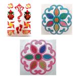 SMALLNEEDS Glitter Rangoli Design Diwali Decortion items for Home, Office, Shop