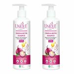 UNIQUE CARE Red Onion And Biotin Shampoo Controls Hair fall | Sulphate & Paraben Free | For Men & Women (Pack Of 2) 500 ml