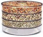 SGMVK Sprout Maker With 4 Compartments For Multi Purpose Use - Plastic Grocery Container Sprouted Grains Seeds Dal Channa Chole Ragi Organic Sprouting Jar (500Ml,4-Layer)