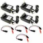 InventoSales 5Pcs 5V 2A DC Power Supply 10 Watts DC Adaptor AC to DC Converter SMPS with DC Jack Alligator Clip 20 AWG Silicone Wire