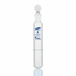 Omsons Glassware Volumetric Flask 1ml Capacity | Made of Borosilicate Glass 3.3 | Low Exp. | Class A | NABL Certified | Pack of 2