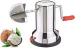 R T ENTERPRISE Stainless Steel Handy Coconut Scraper | Coconut Grater | Coconut Crusher | Coconut Shredder | Coconut Grinder Machine for Kitchen